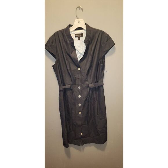 Connected Apparel Button Down Dress - Picture 1 of 6